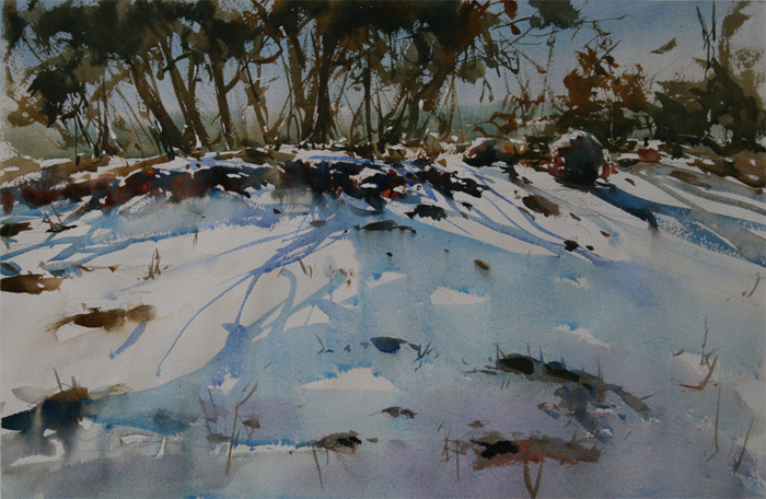 Snow shadows