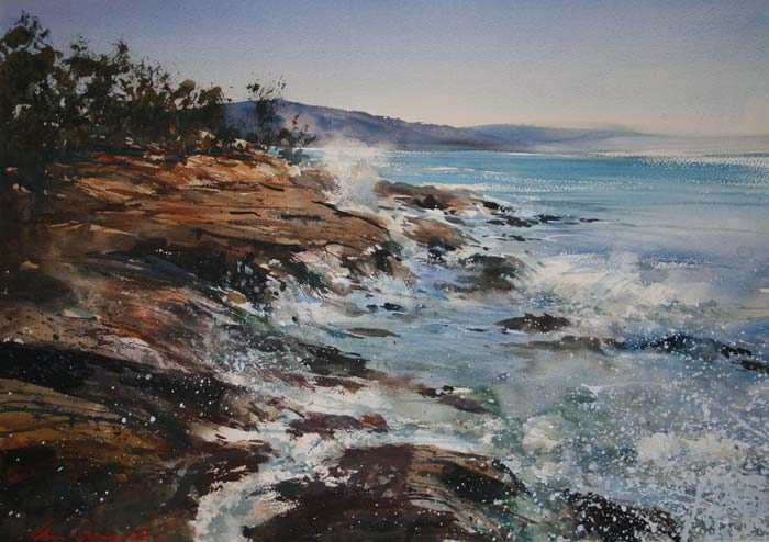 Rocks and waves